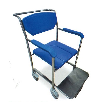 SHOWER & COMMODE CHAIR - STAINLESS STEEL (MS-WC-10)